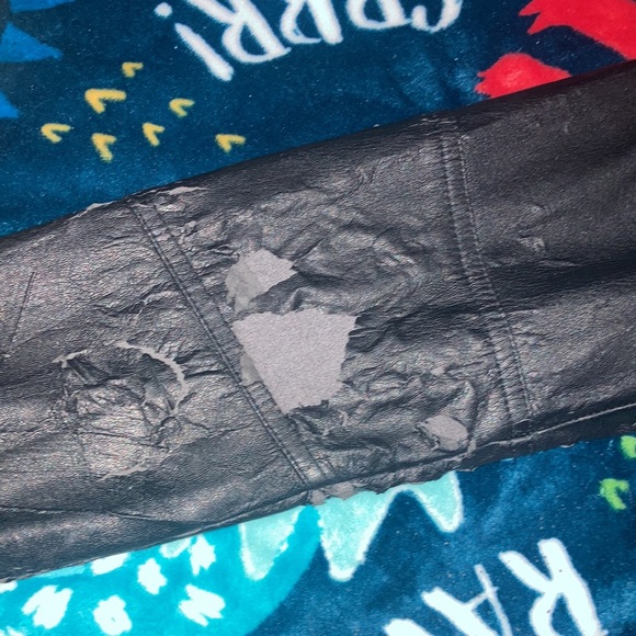 Vera moda sz medium blue worn couple time faux leather - Picture 8 of 8